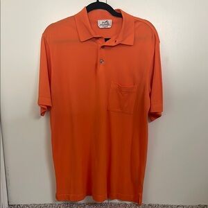 Hermes Bright Orange Polo Shirt